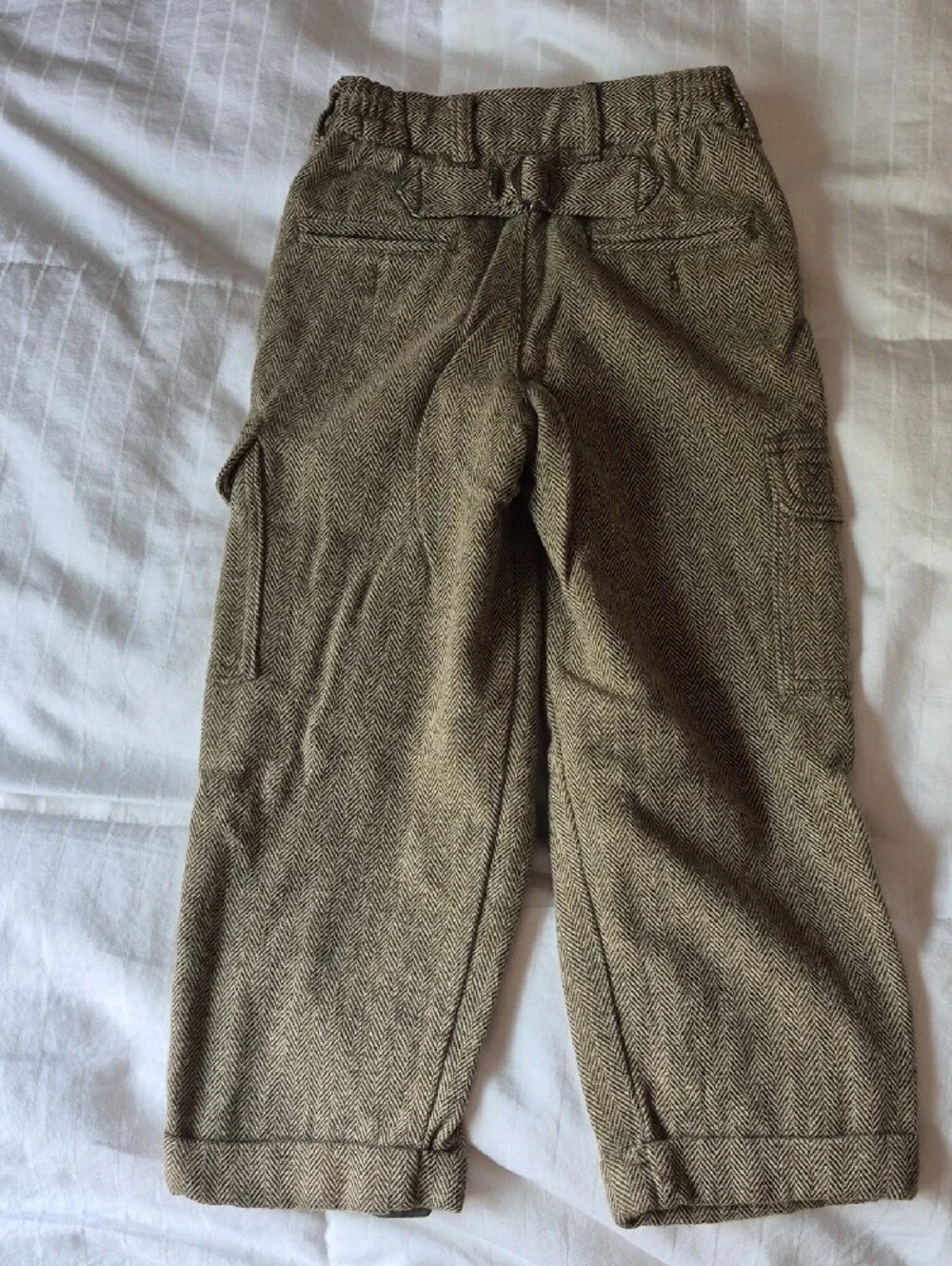 GAP Men's Olive Herringbone Cargo Pants